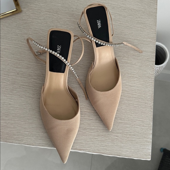 Zara Elegant Tan Women's Heels - Picture 4 of 5